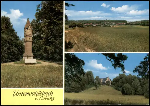 Unterwohlsbach-Rödental Mehrbildkarte mit 3 Ansichten Unterwohlsbach 1980