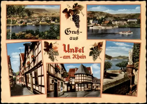 Ansichtskarte Unkel Mehrbildkarte mit 5 Ortsansichten 1970