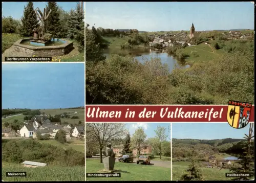 Ulmen (Eifel) Mehrbildkarte Dorfbrunnen  Meiserich, Hindenburg-Str. uvm. 1985