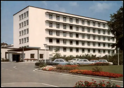 Ansichtskarte Amberg Krankenhaus, Autos 1970