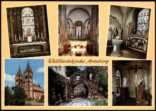Ansichtskarte Arenberg-Koblenz Wallfahrtskirche Arenberg (Mehrbildkarte) 1980