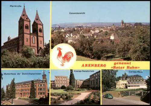Ansichtskarte Arenberg-Koblenz Mehrbildkarte mit "Roter Hahn" 1980
