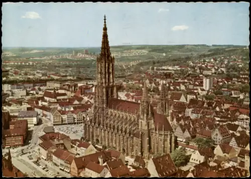 Ulm a. d. Donau Luftbild Luftaufnahme Innenstadt mit Münster 1965/1962