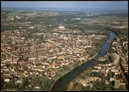 Ulm a. d. Donau Luftbild Luftaufnahme Totale v. Flugzeug aus 1980