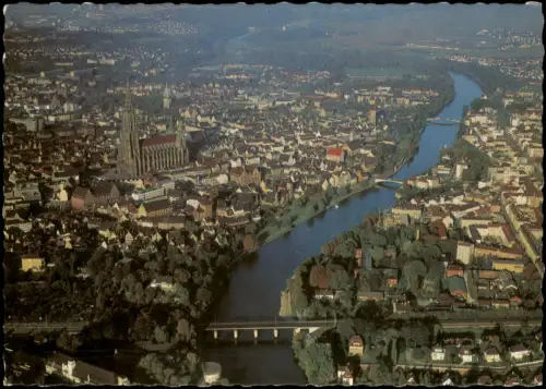 Ansichtskarte Ulm a. d. Donau Luftbild Gesamtansicht v. Flugzeug aus 1979