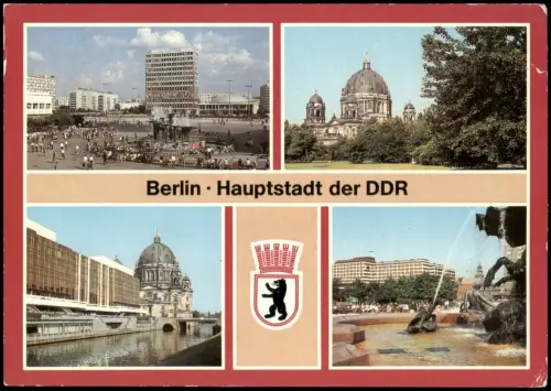 Berlin Ost-Berlin DDR Mehrbildkarte u.a. Dom, Alexanderplatz, Spree uvm. 1980