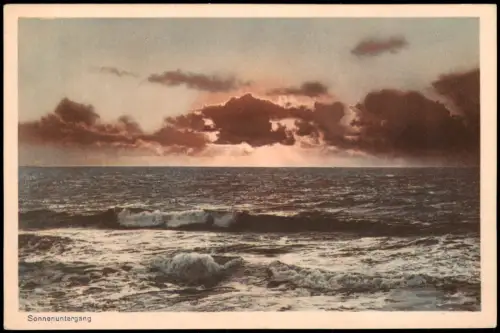 Ansichtskarte Brunshaupten-Kühlungsborn Sonnenuntergang Colorfotokarte 1922