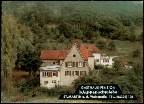 Neustadt an der Weinstraße   Gasthaus Pension WAPPENSCHMIEDE St. Martin 1968