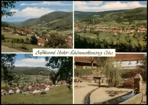 Ansichtskarte Unter-Schönmattenwag-Wald-Michelbach 4 Bild Ortsansichten 1971