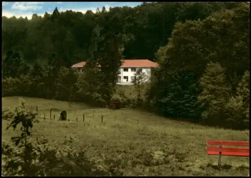 Ansichtskarte Aglasterhausen Café Pension Restaurant Glück im Winkel 1973
