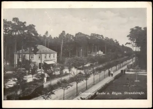 Ansichtskarte Baabe Rügen Ostseebad Strandstraße 1930