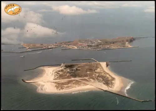 Ansichtskarte Helgoland (Insel) Luftbild Hochsee-Insel vom Flugzeug aus 1993