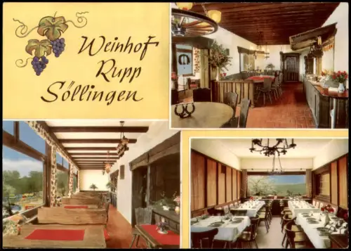 Ansichtskarte Söllingen Mehrbildkarte mit Weinhof Rupp Söllingen 1970