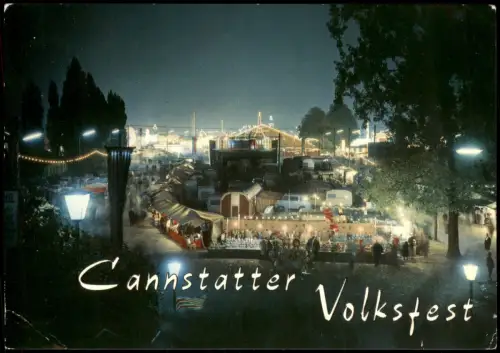 Ansichtskarte Cannstatt-Stuttgart Cannstatter Volksfest bei Nacht 1970