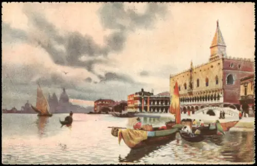Venedig Venezia VENEZIA Riva degli Schiavoni (Künstlerkarte) 1920