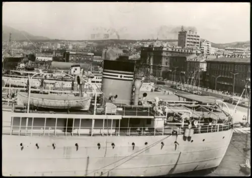 Postcard Rijeka Fiume/Reka Hafen Schiffe 1961