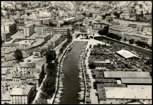 Rijeka Fiume/Reka Panorama-Ansicht City aus der Vogelschau-Perspektive 1960