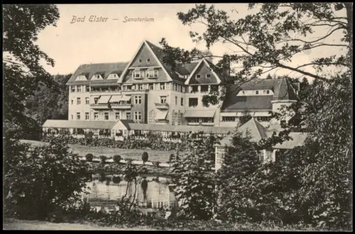 Ansichtskarte Bad Elster Blick auf das Sanatorium 1913
