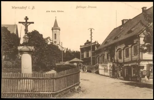 Postcard Warnsdorf Varnsdorf Böhmen Döllinger Strasse. 1913