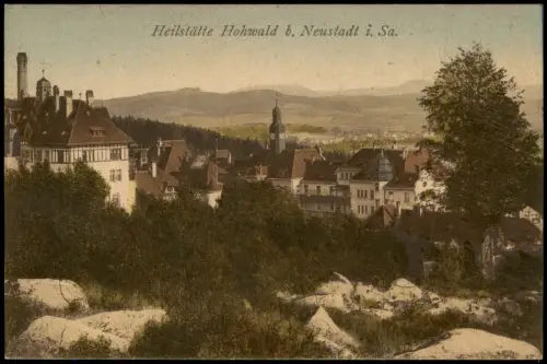Hohwald (Sachsen) Heilstätte Hohwald Fernblick - colorierte Ak 1913