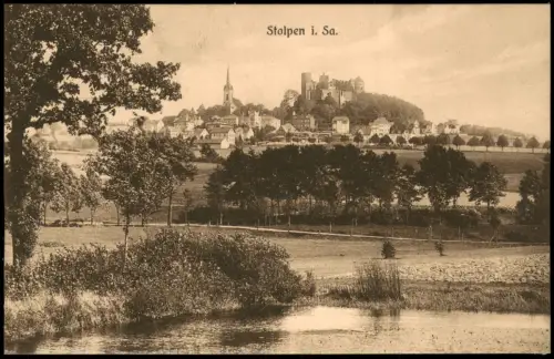 Ansichtskarte Stolpen Blick von Altstadt aus 1913