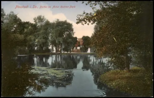 Ansichtskarte Neustadt (Sachsen) Arthur Richter Park 1913