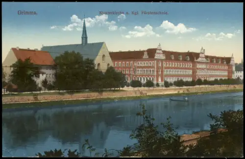 Ansichtskarte Grimma Fürsten- und Landesschule St. Augustin 1913