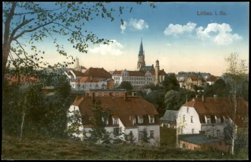 Ansichtskarte Löbau Stadtpartie 1914