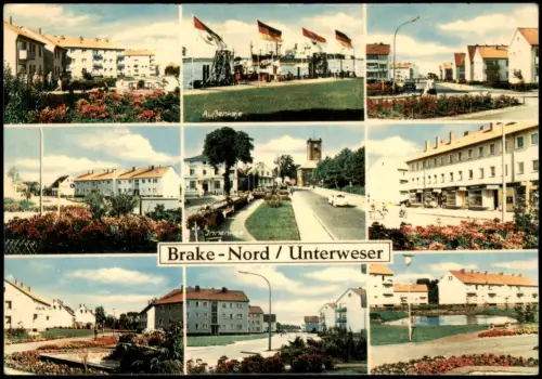 Brake (Unterweser) Stadtteilansichten aus Brake-Nord Mehrbildkarte 1970