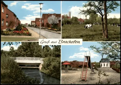 Brachelen Ortsansichten, Spielplatz, Straße, Gruß aus Brachelen 1965