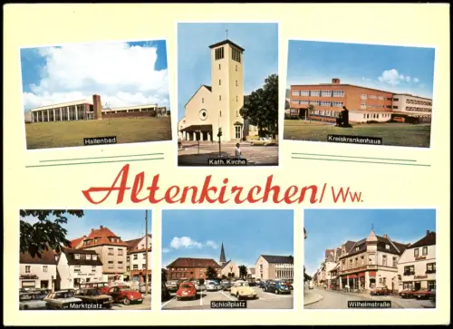 Altenkirchen Westerwald Krankenhaus Hallenbad Wilhelmstraße Schloßplatz 1975