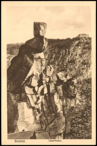 Ansichtskarte Treseburg Bodetal Harz Cäsarfelsen 1910