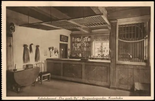 Aarhus Kobstadmuseet Den gamle By Borgmestergaarden Kramboden 1910