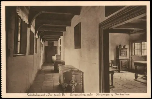 Aarhus Købstadmuseet Den gamle By Borgmestergaarden Stengangen 1910