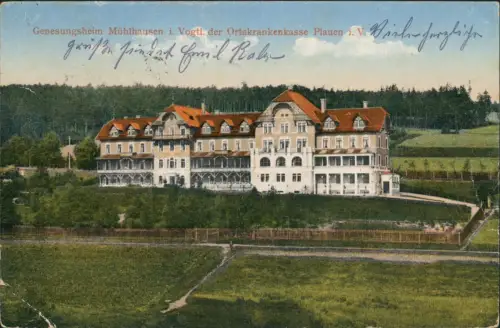Mühlhausen Bad Elster Genesungsheim der Ortskrankenkasse Plauen i.V. 1922