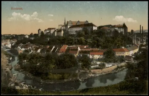 Ansichtskarte Bautzen Budyšin Panorama-Stadt-Ansicht 1910