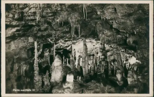 Rübeland Inneres einer Tropfsteinhöhle, Partie aus Halle III 1925