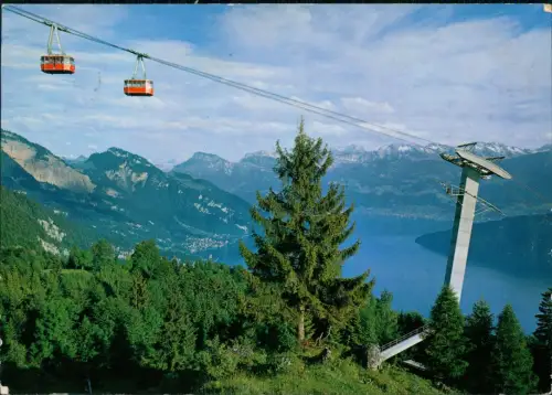 Ansichtskarte Weggis Luftseilbahn Weggis-Rigi-Kaltbad 1958