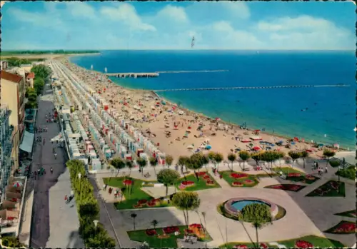 Cartolina Grado Grau La Spiaggia Der Strand La Plage The Beach 1967