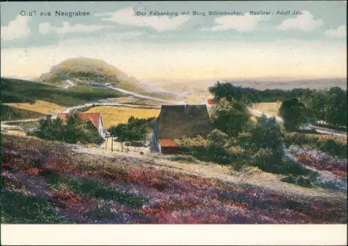 Neugraben Fischbek-Hamburg Der Falkenberg mit Burg Störlebecker 1985 REPRO