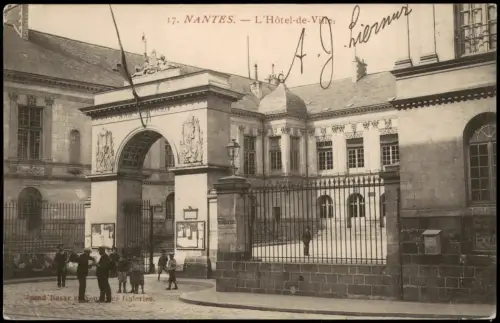 CPA Nantes Hôtel-de-Ville 1910