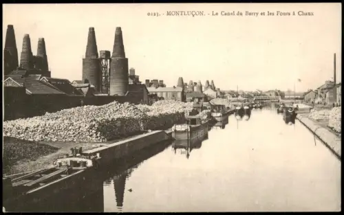 CPA Montluçon MONTLUÇON Canal du Berry et les Fours à Chaux 1910