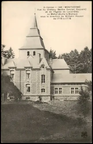 CPA Monthermé Vue du Château Berthe Eglise de Laval-Dieu 1916