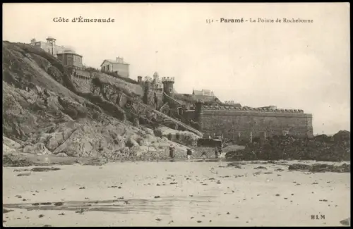 Saint-Malo Umlandansicht Côte d'Émeraude Paramé La Pointe de Rochebonne 1910