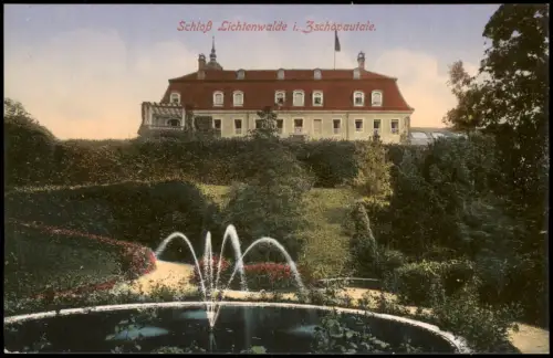 Lichtenwalde-Niederwiesa Schloß Lichtenwalde Zschopautal Park Wasserspiele 1914