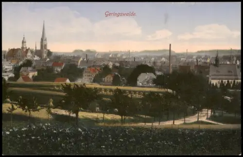 Ansichtskarte Geringswalde Weg zur Stadt 1913