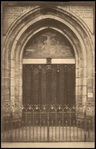 Ansichtskarte Lutherstadt Wittenberg Die Thesentür an der Schloßkirche. 1913