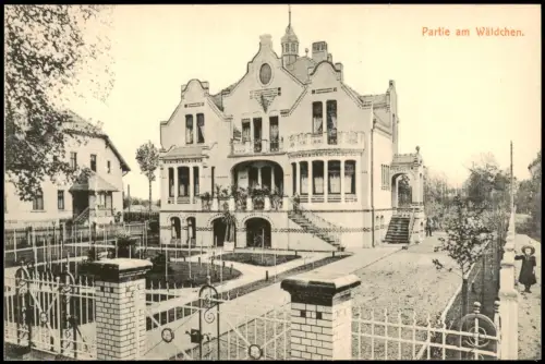 Ansichtskarte Bad Liebenwerda Villenpartioe - Garten, Wäldchen 1914
