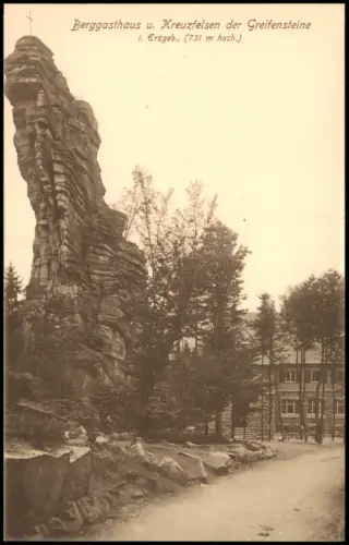 Ehrenfriedersdorf Berggasthaus u. Kreuzfelsen der Greifensteine 1913