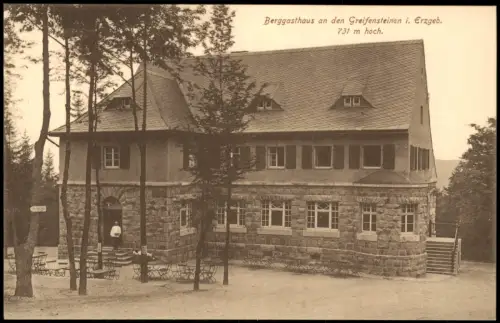 Ansichtskarte Ehrenfriedersdorf Berggasthaus an den Greifensteinen 1913